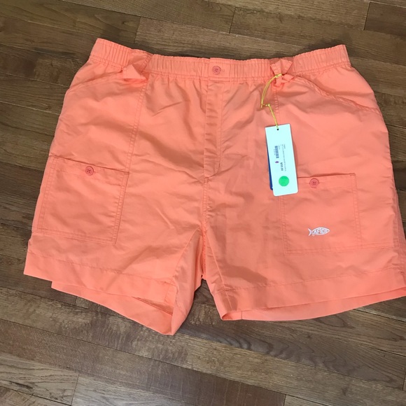 NWT Men's Classic Coral Aftco Fishing Shorts 42 - Picture 2 of 7